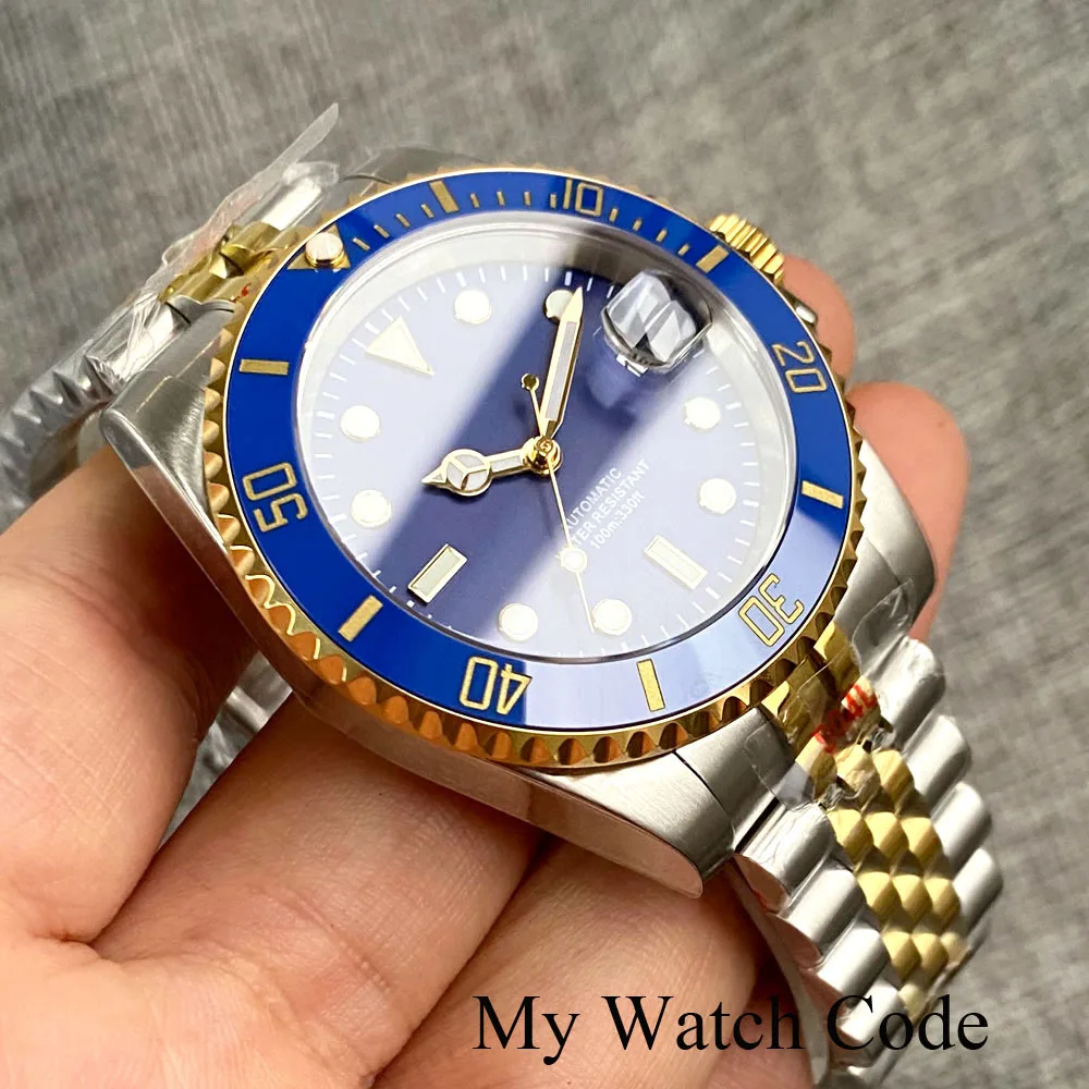 200M Waterproof Diving sub Two Tone Silver Gold Men Watch Selfwinding NH35 40mm 316L Steel Diver Wristwatch Luxury Top Brand