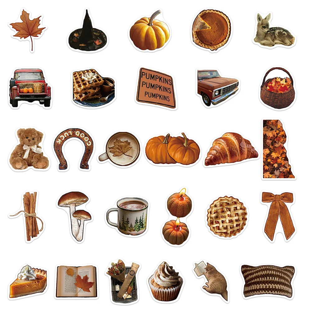 10/30/50pcs Vintage Cartoon INS Stijl Esthetische Stickers Decals Laptop Telefoon Plakboek Dagboek Fiets Decoratie Graffiti sticker