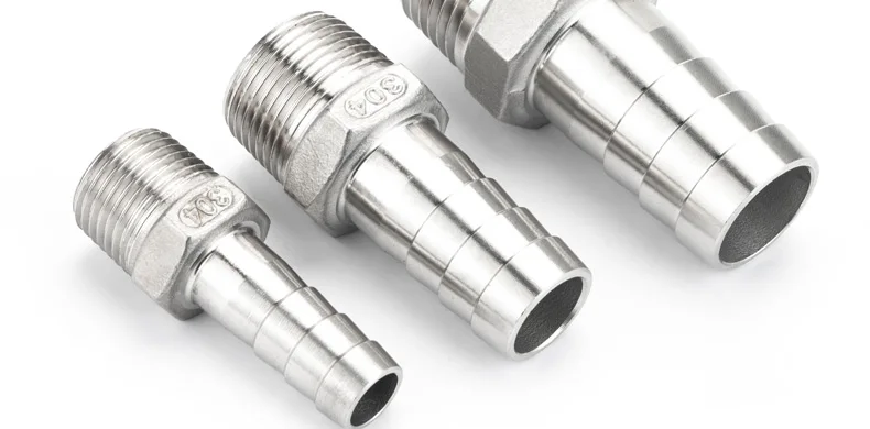 Conectores de lengüeta de cola de manguera de acero inoxidable 304, Conector de lengüeta de cola de manguera de 6mm, 8mm, 10mm, 12mm, tipo T Y,