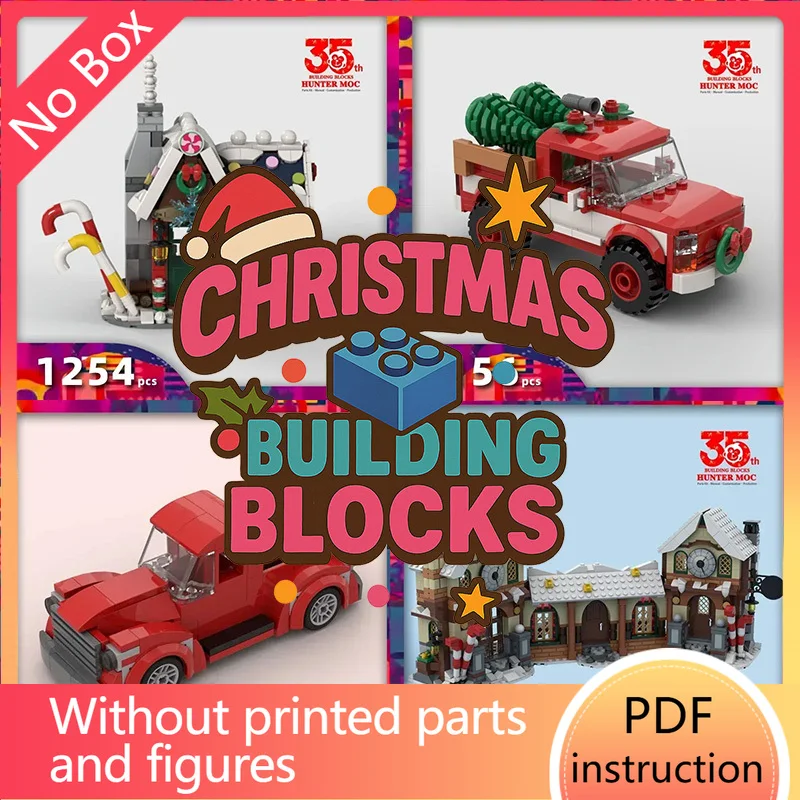 

Рождественские строительные блоки Galore 2025 года – сани, олени, моторный поезд, чулки Санты и пряники в деревне