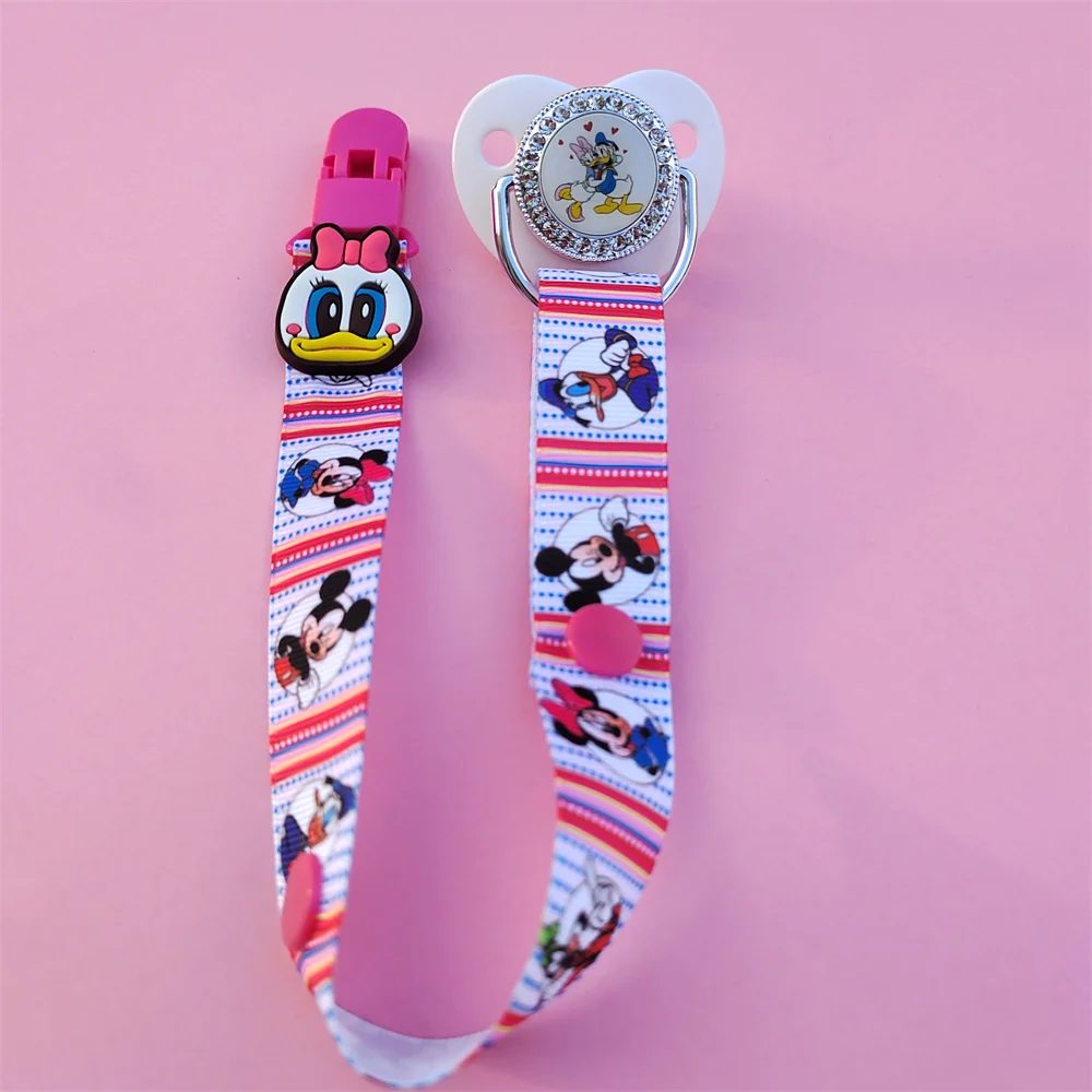 Disney 1 Adjustable Baby pacifier clip chain ribbon dummy bracket 1 pacifier Chupetas pacifier clip bracket for baby feeding
