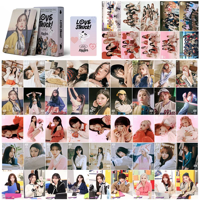 Imagem -04 - Cartão Laser para Meninas Novo Álbum Pequeno Cartão Fotográfico Impressão de Grupo Bonito Presente Fan Kpop 50 Cartões por Conjunto Kep1er