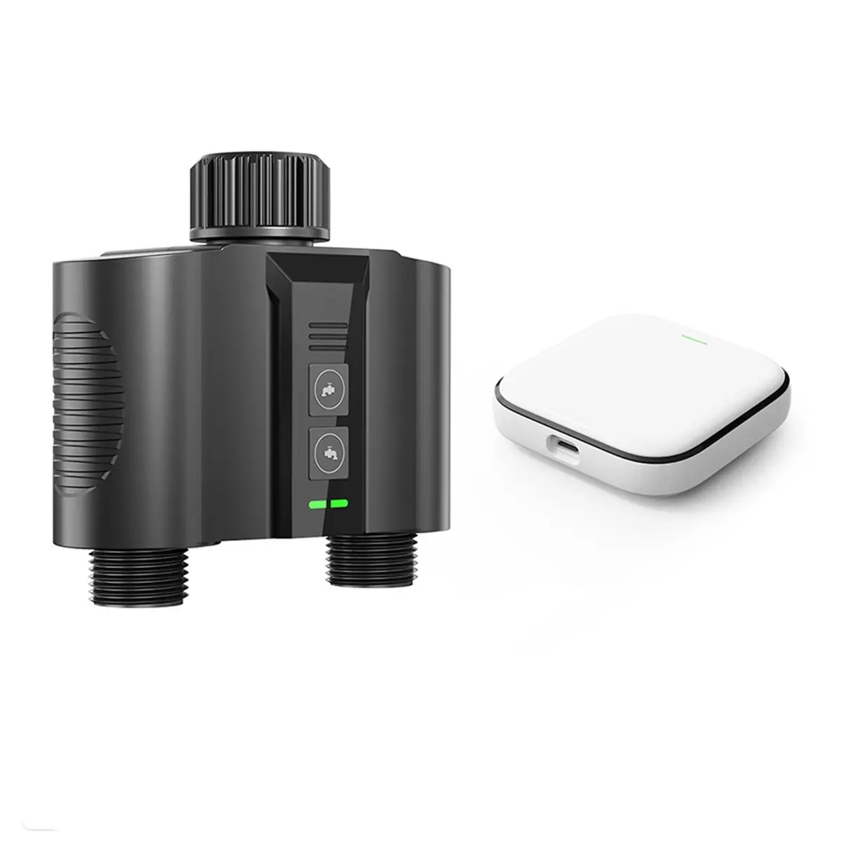 Y17A 1 Set WiFi Water Timer for Garden Hose,Sprinkler Timer with 2 Outlet for Lawns and Yard, Rain Delay/Remote/Manual Faucet view 2