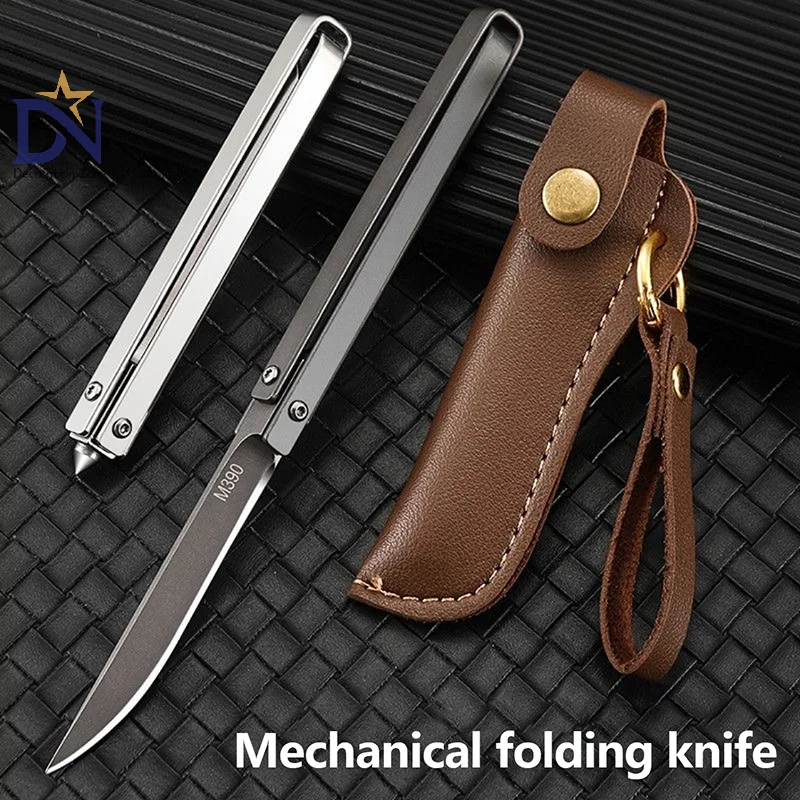 Outdoor High Hardness Portable Small Knife Mechanical Folding Knife Household Fruit Knife Creative Rotating Knife