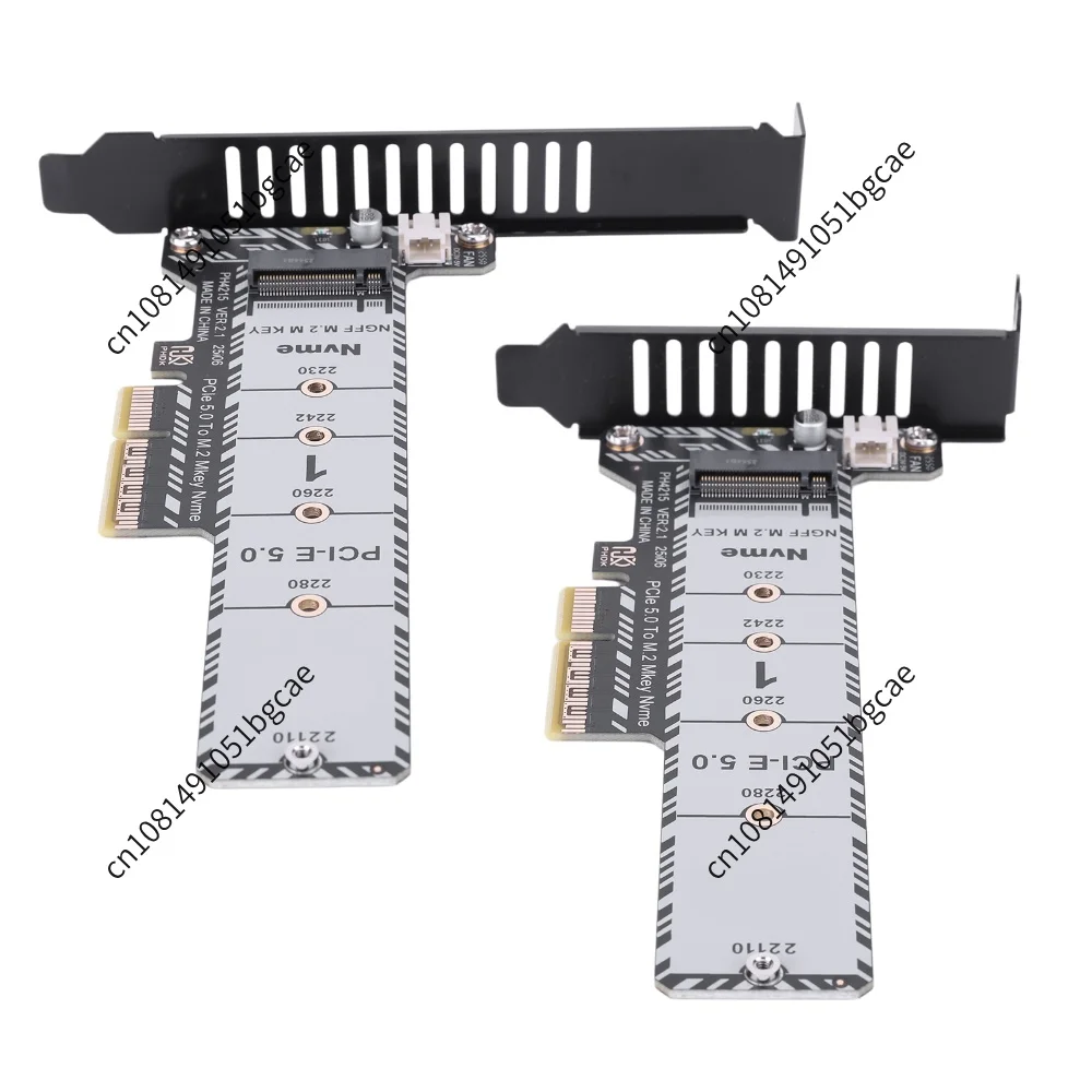 

M.2 NVMe SSD to PCIe 5.0 X4 Adapter Card with Aluminum Heat Sink Support 22110 2280 2260 2242 2230 NVMe SSD Expansion Board