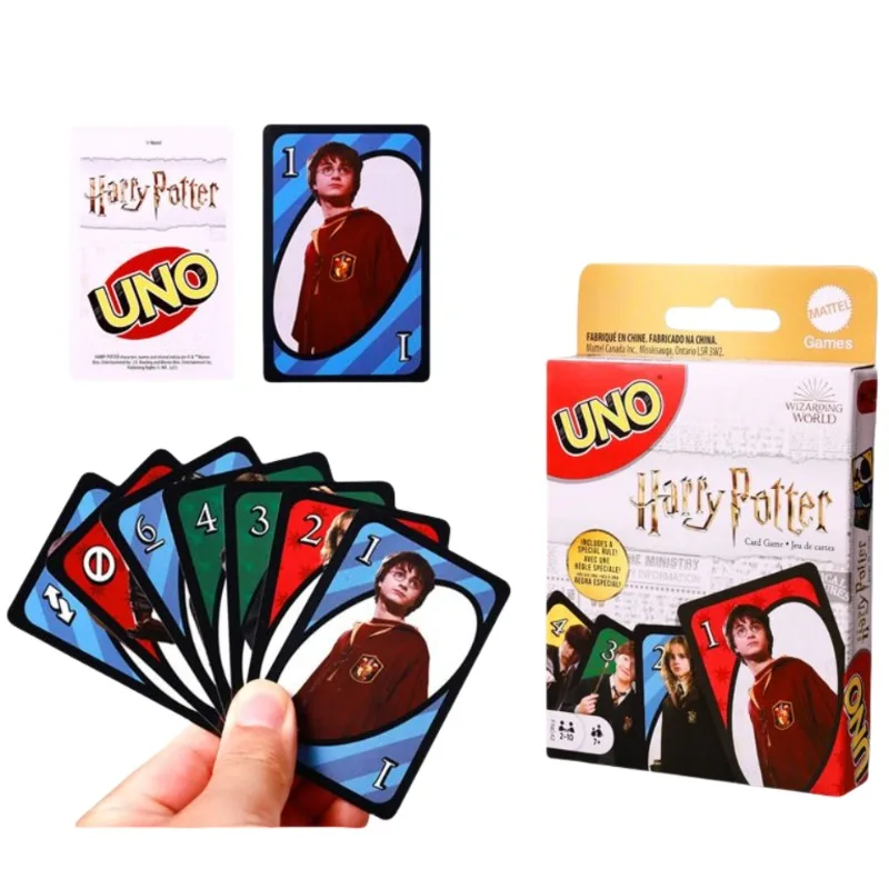 Mattel UNO, Гарри Джеймс Поттер, семейная модель родителя-стандартная игра, Повседневная головоломка, настольная игра, двусторонняя игра в покер, Мультиплеер