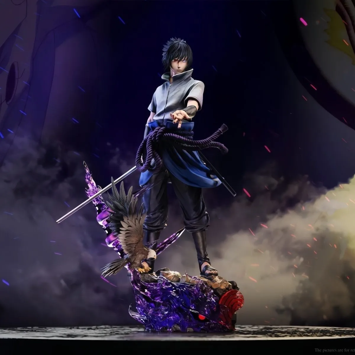 38 cm Naruto Shippuden Anime Figurine Naruto Uzumaki Sasuke Uchiha Figurine modèle jouet PVC Statue poupée Collection cadeau