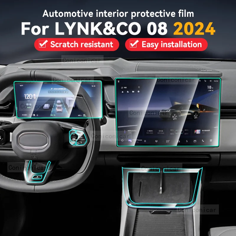 

For LYNK&CO 08 2024 LYNK CO Car Gearbox Panel Film Dashboard Protective Sticker Interior Anti-Scratch Film Cover Accessories