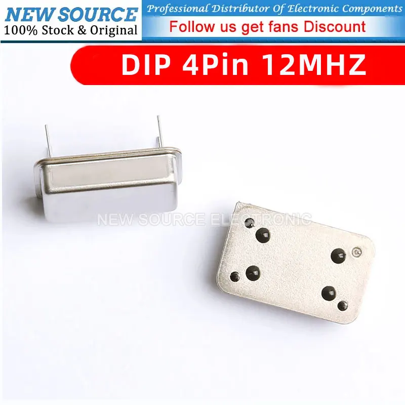 5PCS Active Crystal Oscillator 12M Rectangle DIP 4Pin 12MHZ Quartz Crystal Crystal Oscillator