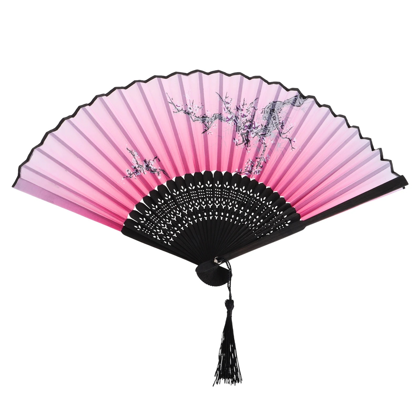 

Silk Folding Fan Japanese Cherry Blossom Design Handheld Fan for Bridesmaids Wedding Favor Summer Outdoor Event Cooling