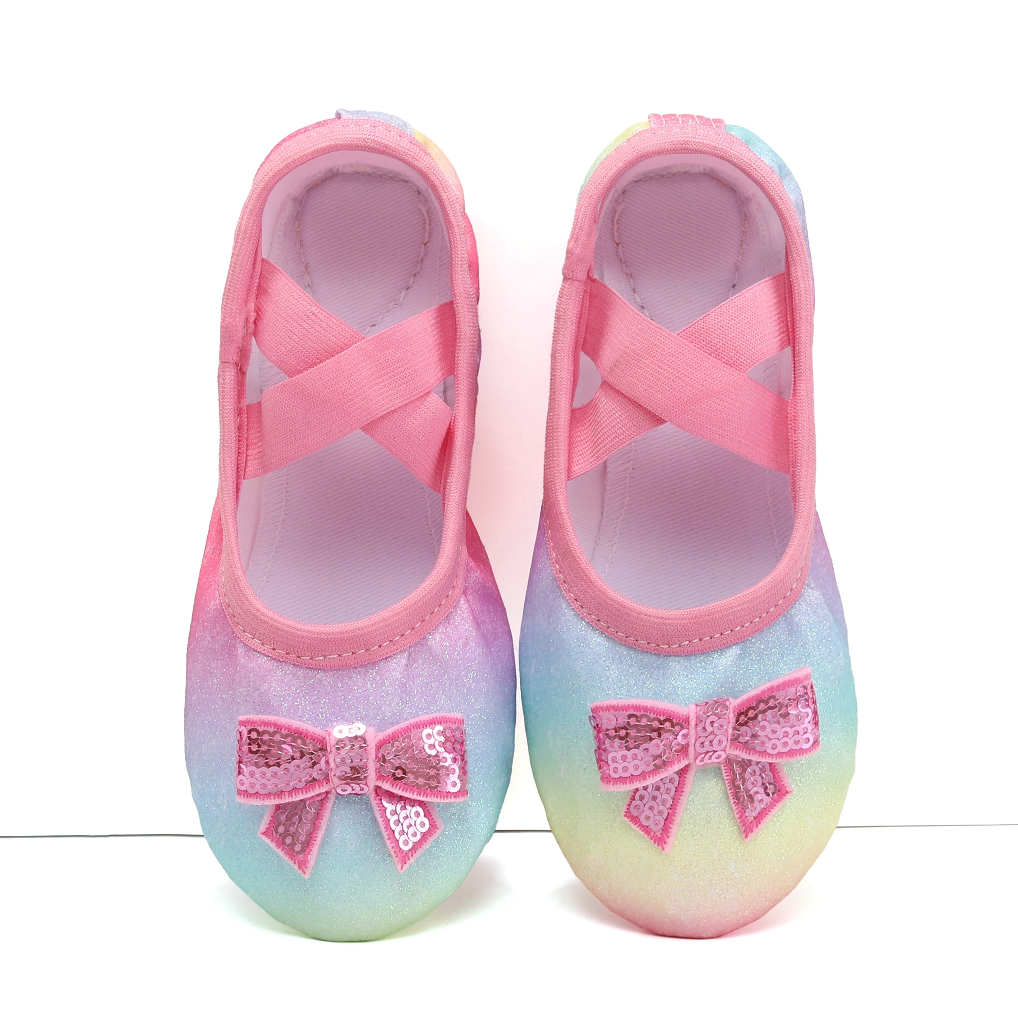 

SWDZM Girls Ballet Shoes Colorful Ballet Belly Gym Yoga Practice Dance Shoes Children Flat Bottom Ballerina Dance Slippers