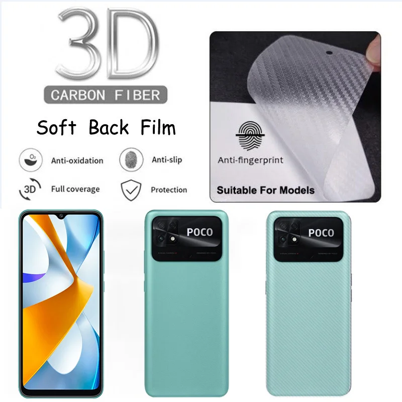 back and front poco c40 screen glass poco c 40 c50 protective glass poco c50 camera film protector c40 poco glass poco x4 gt ultra clear ptotector