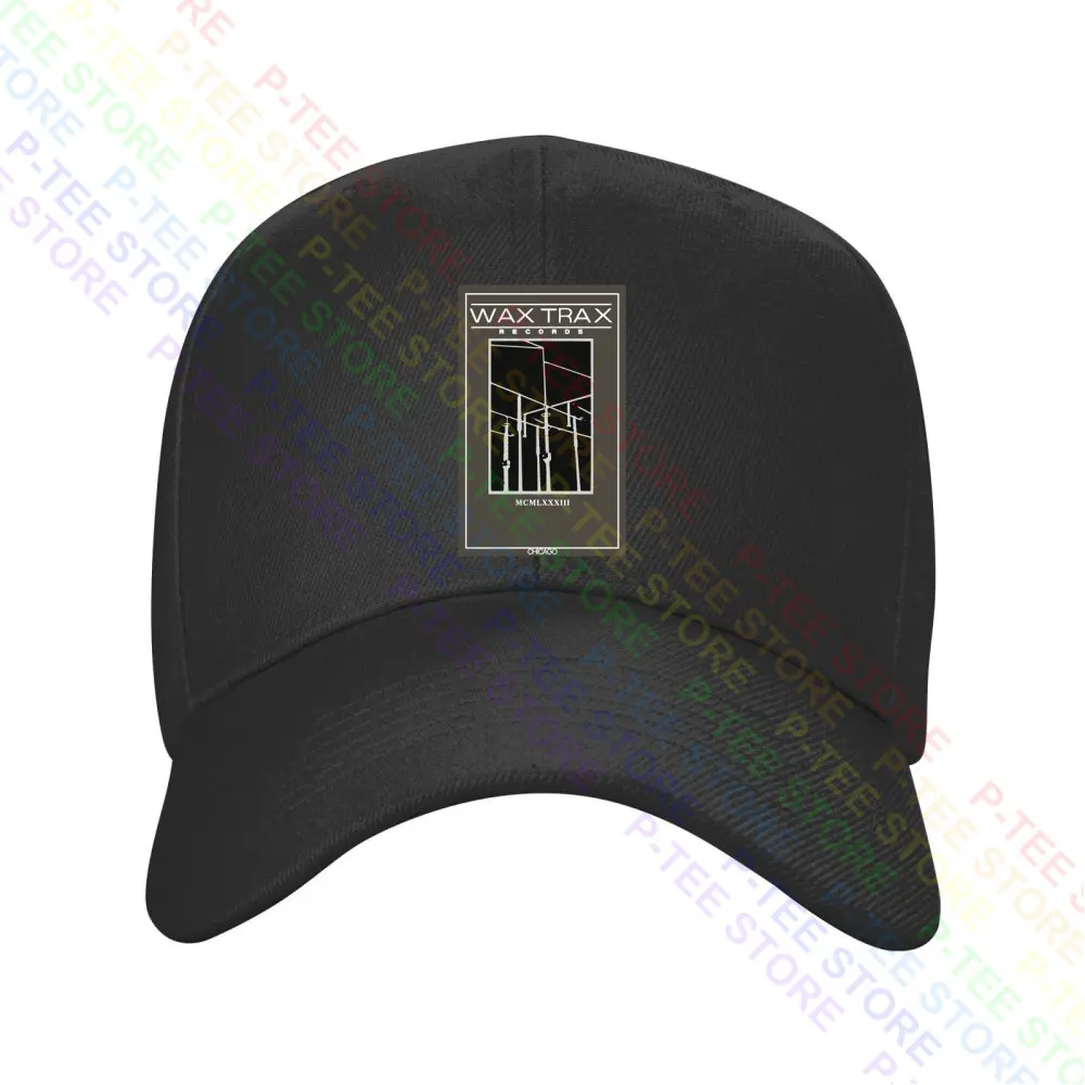 Wax Trax Records Vtg Wire Logo Industrial Ebm Baseball Cap Snapback Caps Knitted Bucket Hat