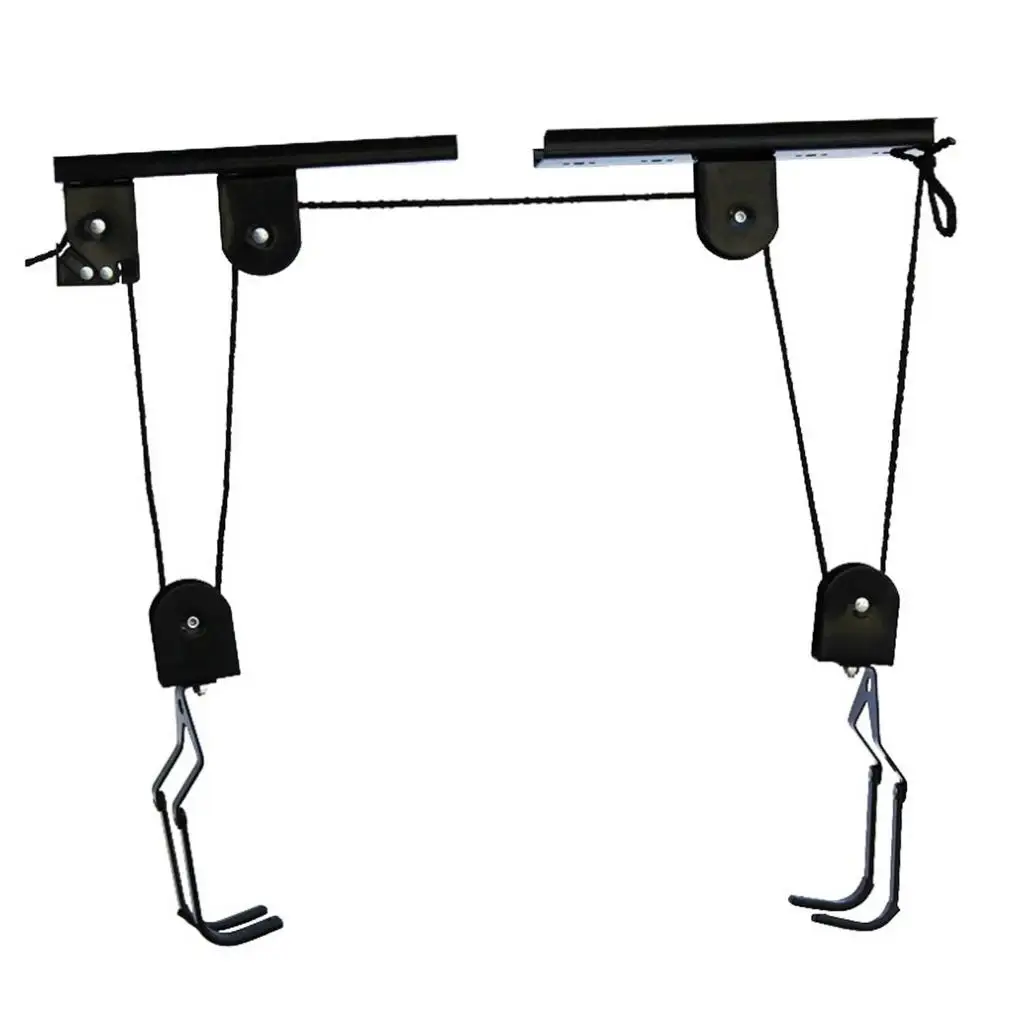 DYNWAVE 40kg Load Ceiling Mounted Bike Lift Hanging Garage Shed Hook Accessories