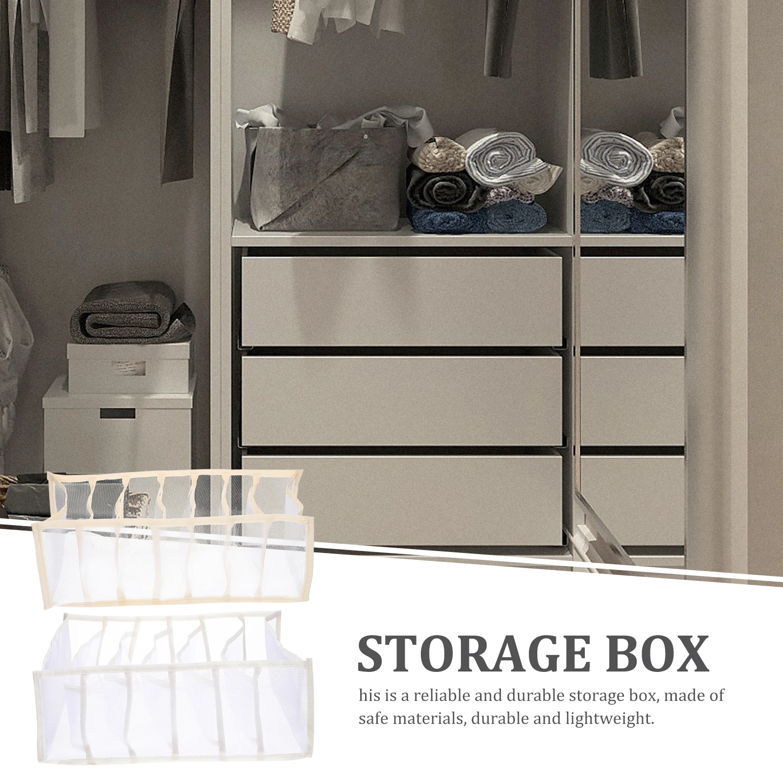 

Sturdy Underwear Storage Box Drawer Sock Case Nylon Material Odorless Home Supplies Sorting Container Travel Organizer