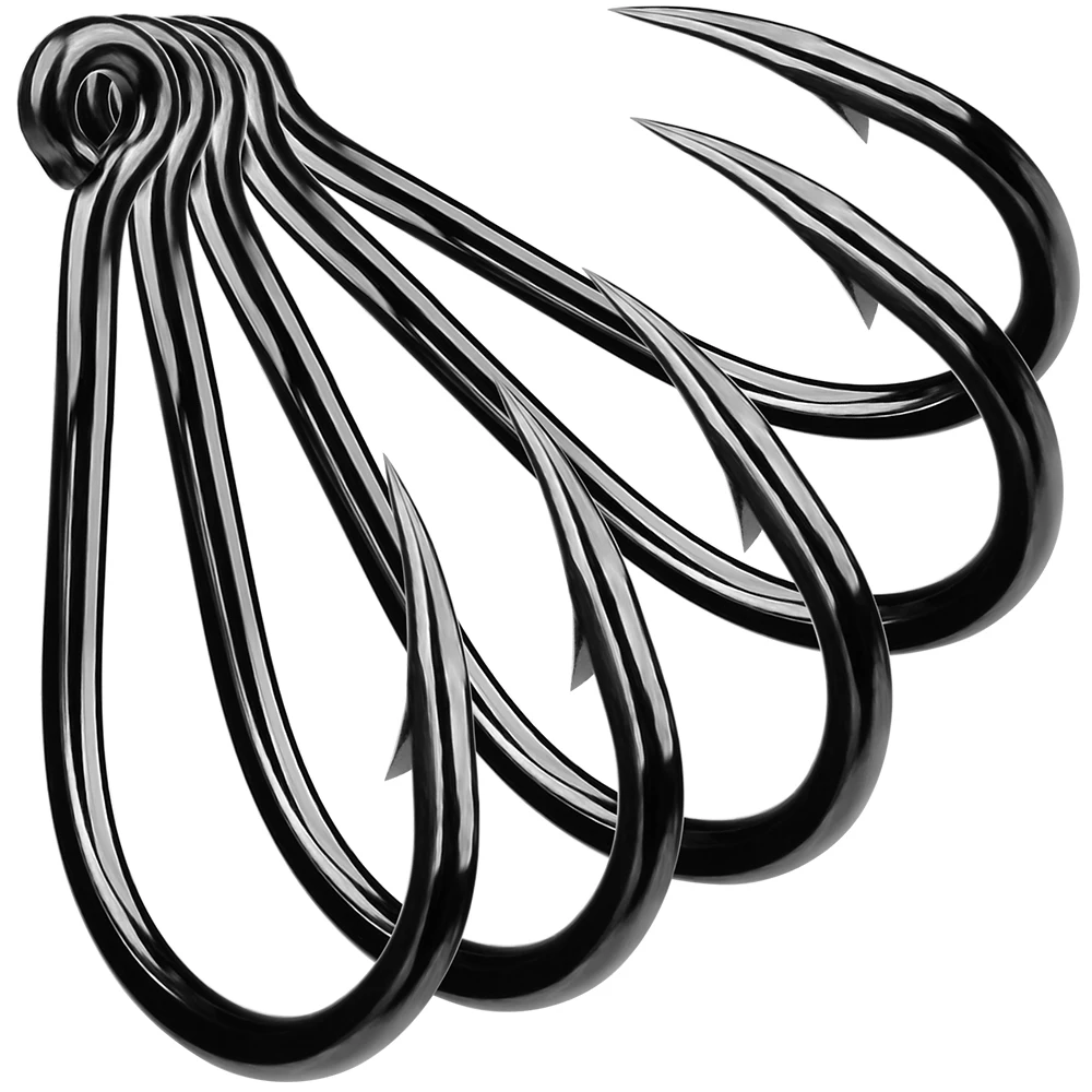 

PROBEROS 10pcs High-carbon steel fishing hooks barbs, sea fishing and rock fishing single hooks size1/0#-10/0#