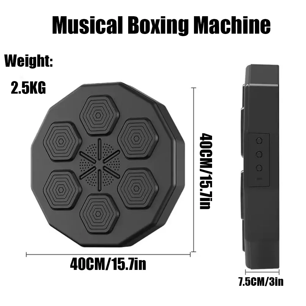 Sandbag Boxing Exercise Target Equipment for Kids and Adults, Smart Wall Mounted, Bluetooth Music Machine, LED Light