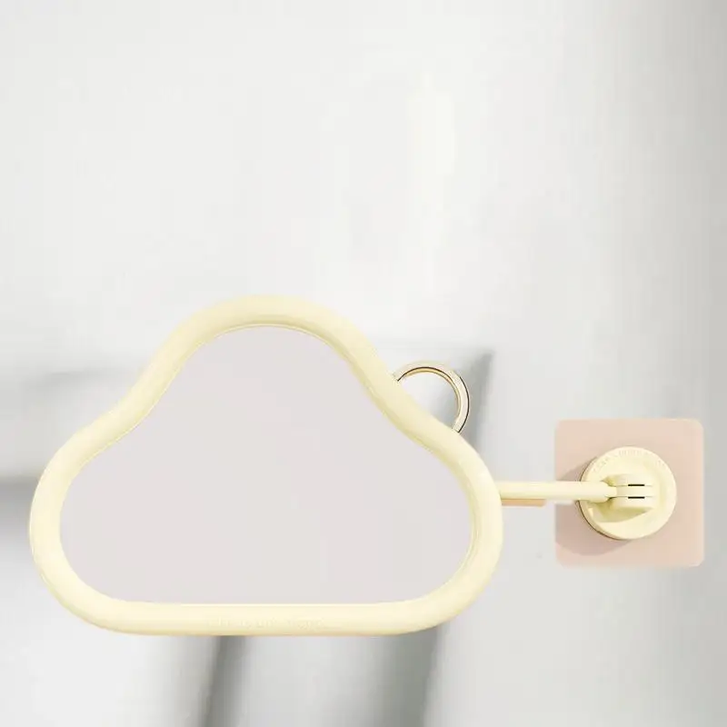 Wandgemonteerde opvouwbare verlengarm badkamerspiegel make-upspiegel met naadloze zelfklevende voor cosmetische make-up zonder boor