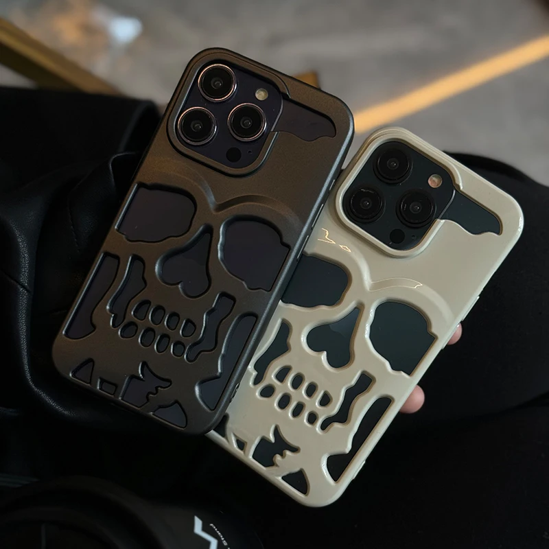 Skull Personality Phone Case For iPhone Fashionable and Quakeproof Back Cover iPhone 15 Pro Max 14 Plus 13 Pro 12 Max 11