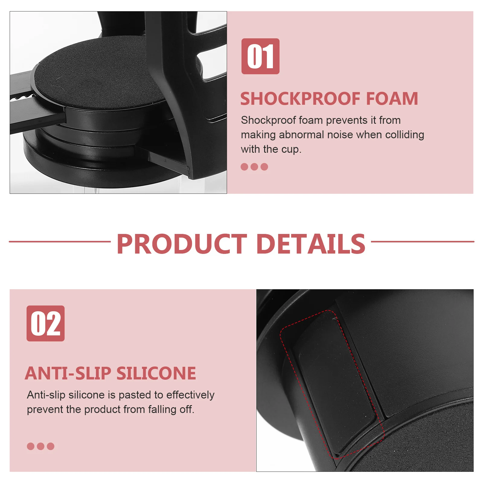 

Car Cup Holder Retractable Rotating Multifunction Drink Holder Vehicle Water Cup Organizer Auto Storage Expander