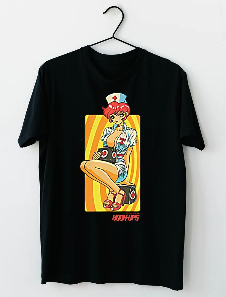 Hook-Ups Skateboard Nurse Girl Trixie T-Shirt S-4XL