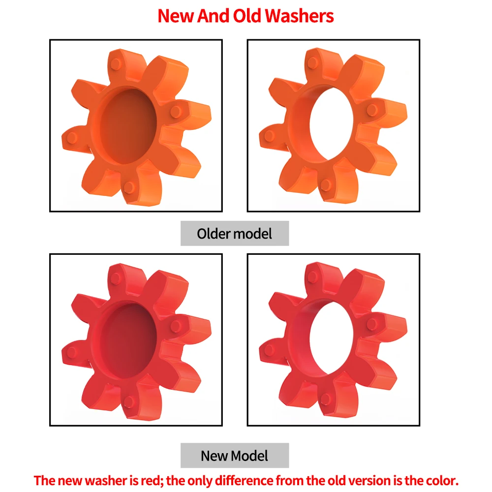 GTRIC Elastic Plum Blossom Pad Coupler Gasket Solid Plum Blossom Cushion Polyurethane Rubber Hollow Flexible Coupling Types