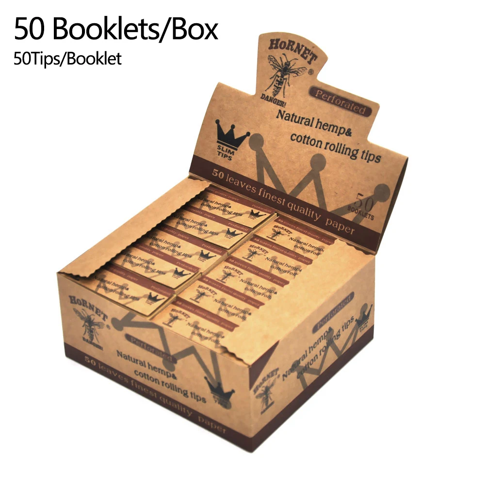 1 صندوق نصائح مرشح السجائر ورق لف ورق لف طبيعي غير مكرر لملحقات أنبوب التدخين المدخن
