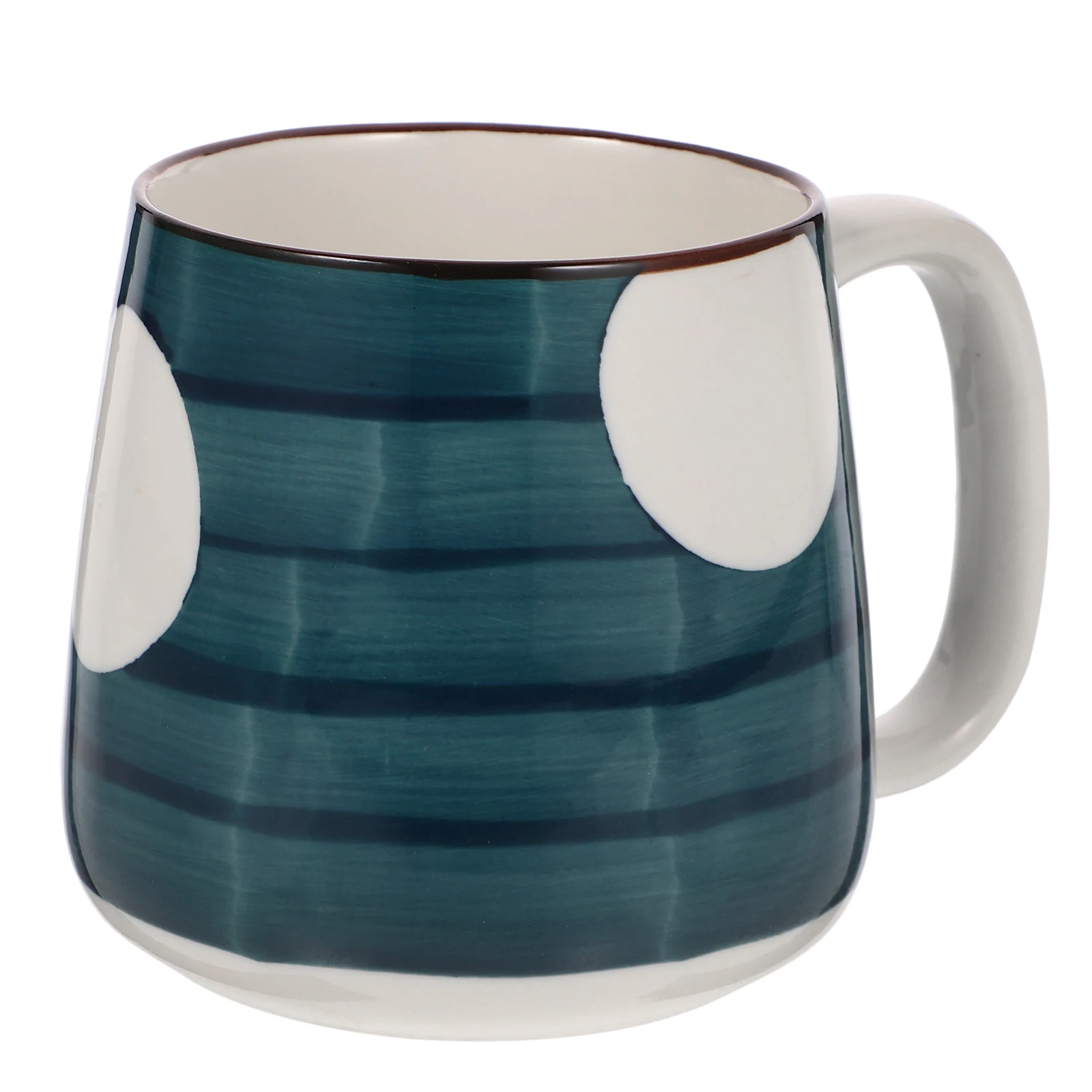 

Japanese Style Hand Painted Ceramic Mug 401 500ml White Leaf Coffee Tea Cup Home Office Large Latte Cappuccino Water