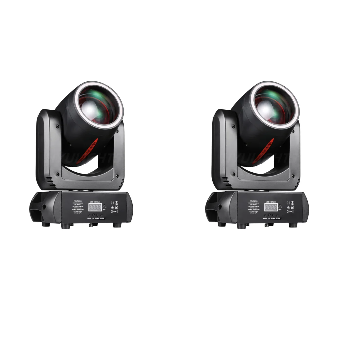 2PCS 180W LED Moving Head Lights Mini 3in1 Beam & 3D Spot & Halo Effect 18 Rotating Prisms 8 Colors & 8 Gobos DJ Disco Ball Disco Lights