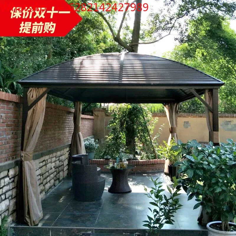 

Gazebo outdoor courtyard garden pavilion antiseptic wood sun room yard awning mobile house pergola four corner tent