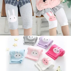 Summer Girls Leggings Children Casual Knee Pants Elastic Cotton Candy Color Kids Capris Girl Skinny Pants