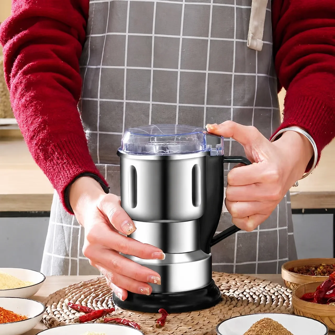 High-Power High-Power Stainless Steel Electric Coffee and Spice Grinder Portable Blade Pulverizer Blender Mixer - Aliexpress Deal