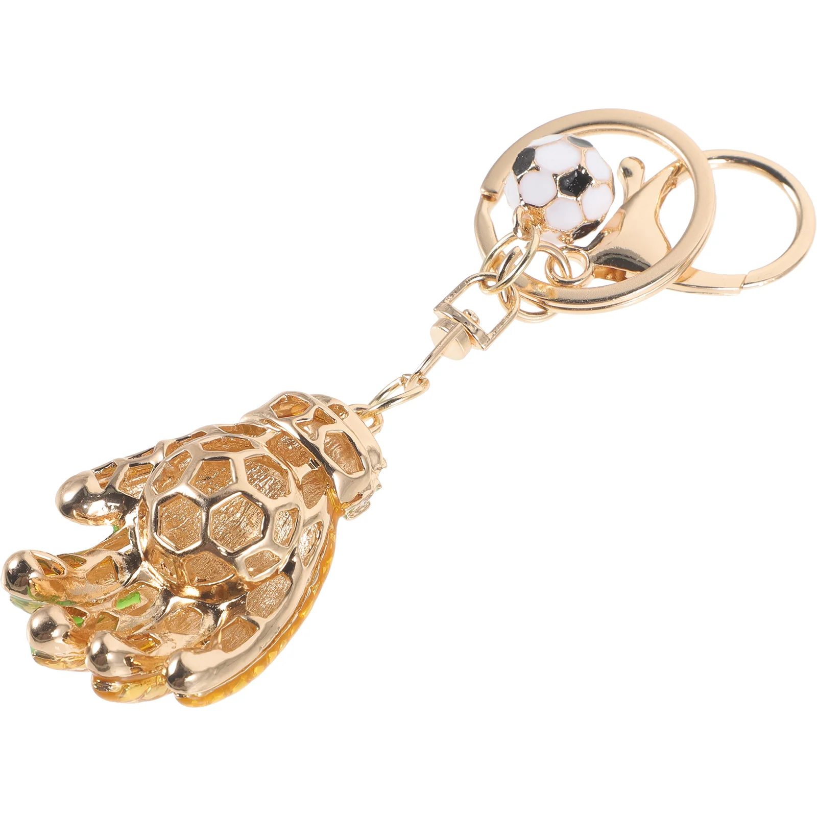 Golden Football Goalkeeper Gloves Keychain Fashionable Decorative Pendant Ideal Gift for Any Occasion Team Sports for Daily