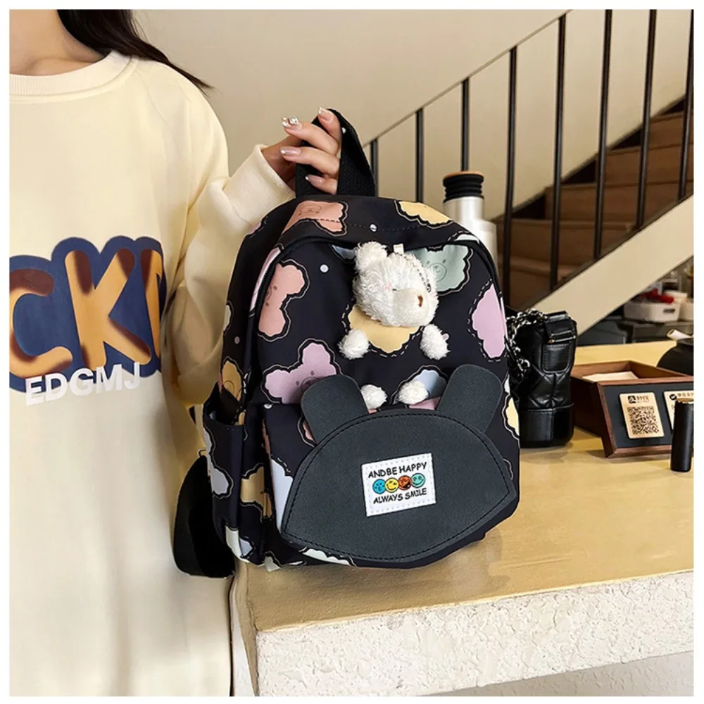 

Cute Large Capacity Outdoor Backpack Magnetic Buckle Multi Pocket School Bag Casual Leisure Students Backpack Spring Outing