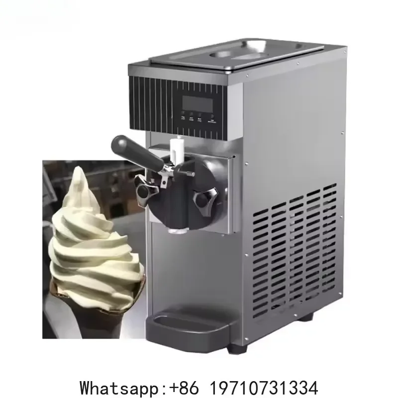 for Commercial Soft Ice Cream Machine 450W Desktop Automatic Maker Single Flavor Compact Design Easy Operation High