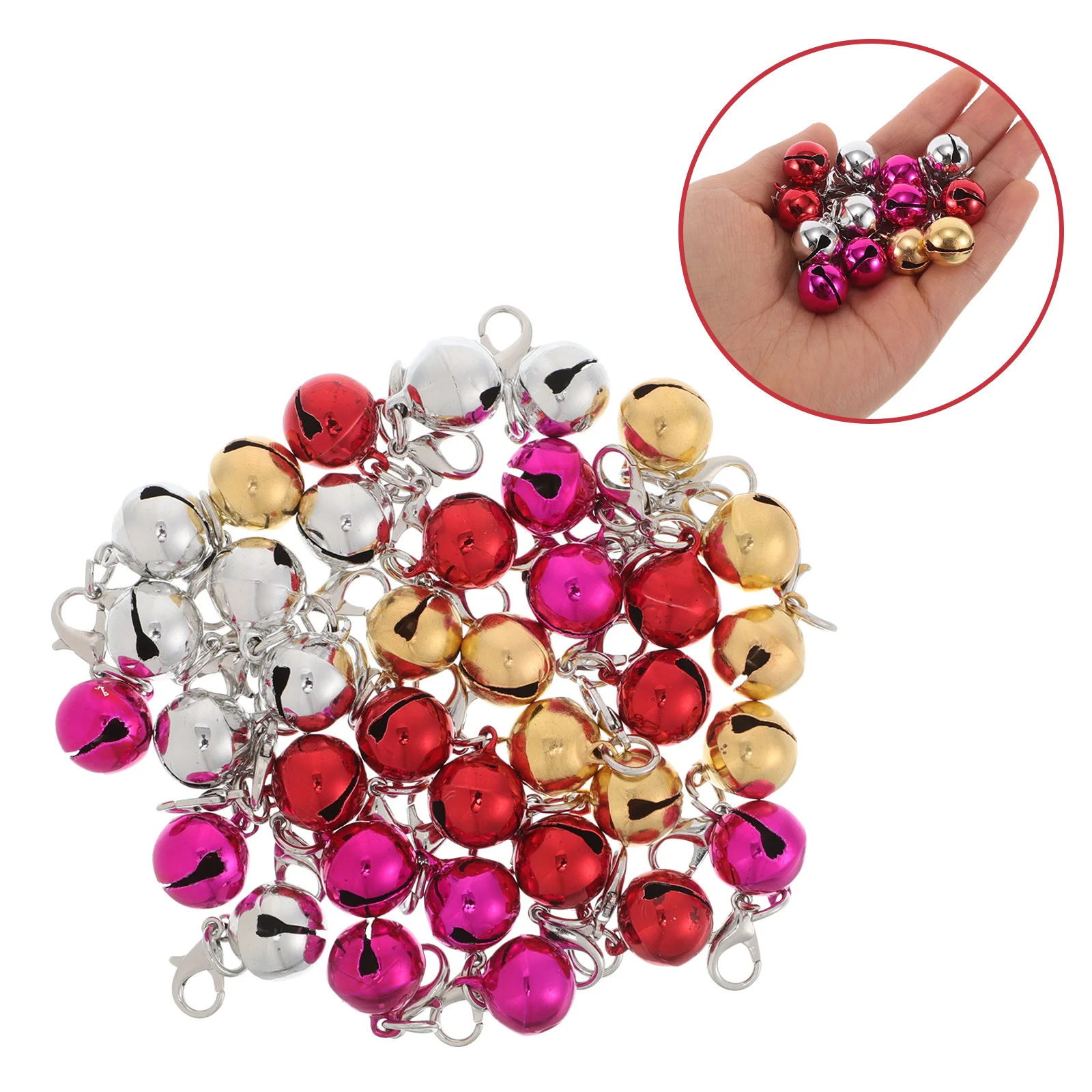 

36Pcs Pet Collar Bells Colorful Iron Bells DIY Cat Dog Collars Keychains Decorative Accessories Pet Collar Charms for Dogs