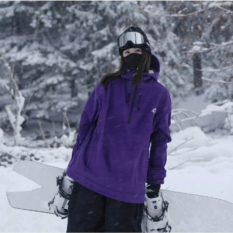 

Зимняя лыжная одежда, уличная ветрозащитная и водонепроницаемая зимняя спортивная одежда, мужская лыжная одежда с капюшоном для пар, топы