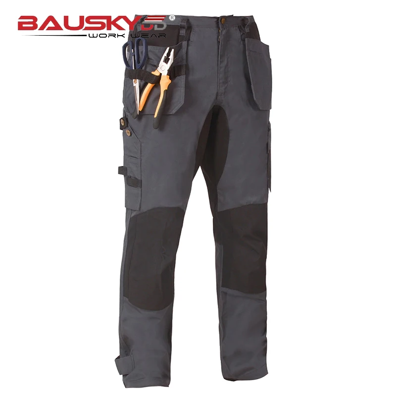 Bauskydd Multi Pocket Cargo Pants for Men High Stretch Jogger Worker Pants Poly-cotton Workwear Trousers Men