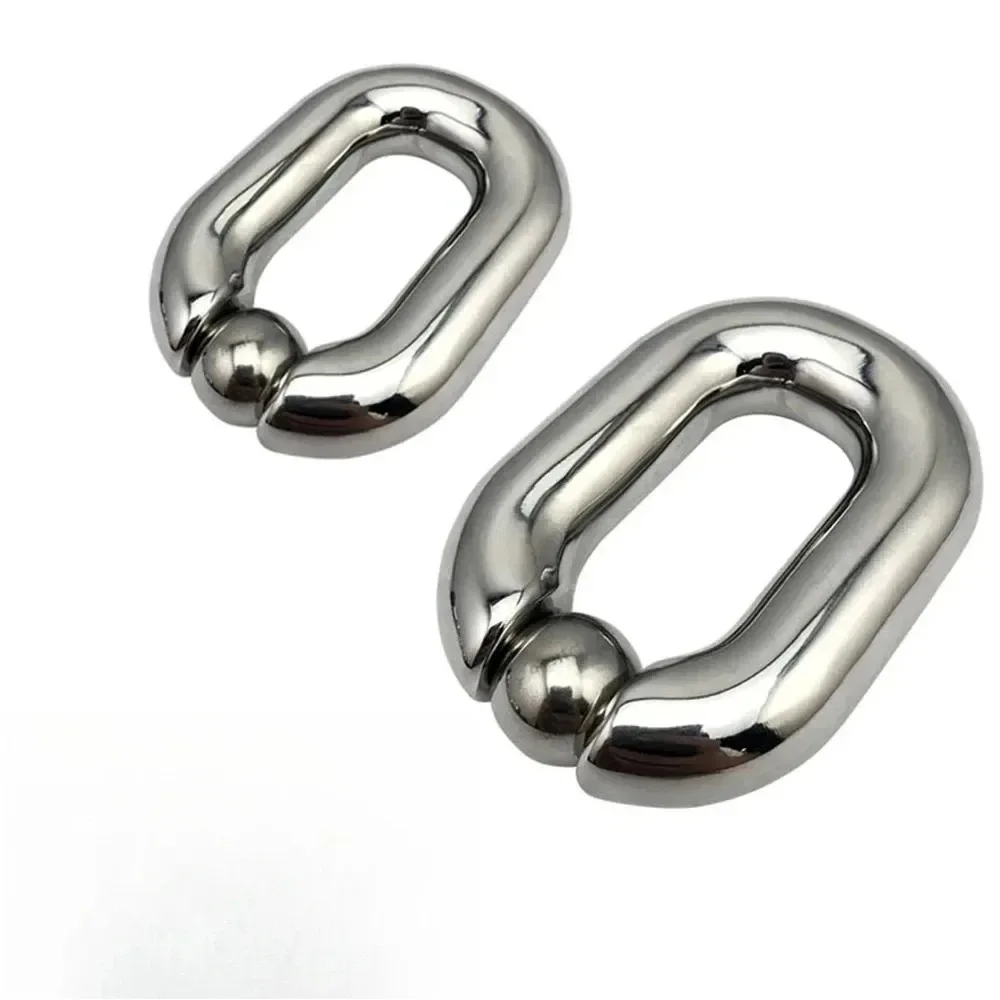 Male Heavy Duty BDSM Stainless steel Ball Scrotum Stretcher metal penis bondage Cock Ring Delay ejaculation male new Sex Toy Men