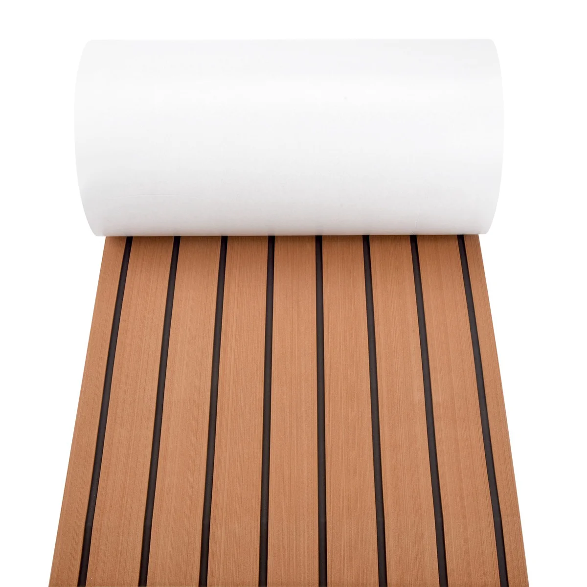 6MM Self Adhesive EVA Foam Teak Sheet Marine Boat Yacht Synthetic Decking Foam Floor Mat Flooring Brown 240X45cm