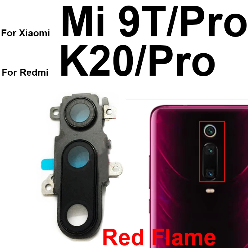 Back Rear Camera Glass Lens For Xiaomi Mi 9T 9T Pro Back Main Camera Lens Glass with Frame Cover Sticker For Redmi K20 K20 Pro