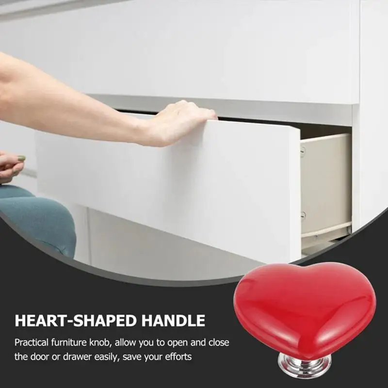 Heart Shaped Toilet Press Button Press Tank Push Switch Bathroom Decoration Water Press Flush Button Wardrobe drawer handle