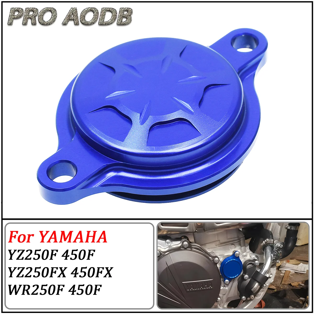 CNC Aluminum Billet Oil Filteer Covers For Yamaha YZ250F YZ450F YZ250FX YZ450FX WR250F WR450F YZ WR 250F 450F FX 2014-2021