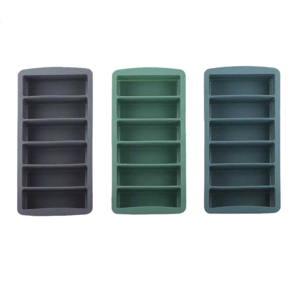 

6 Cavities Ice Cube Tray Mold Silicone Freezer Trays Blue Popsicles Kitchen Tools Chocolate Jelly Candy Ice Cream