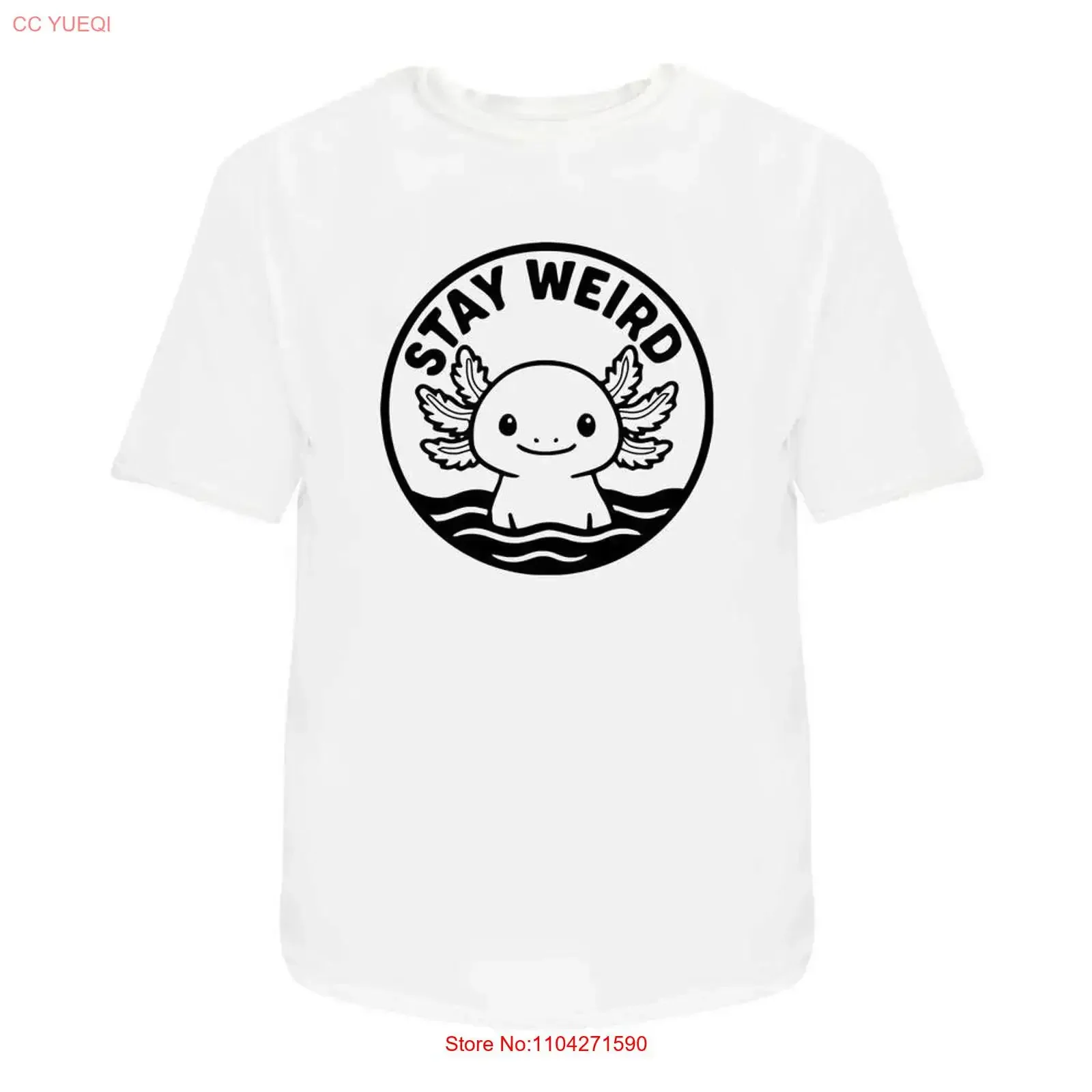 'Stay Weird Axolotl' T Shirt 100 Cotton S XXL TA055785 vintage Washed Unisex Breathable Stylish Comfortable homme