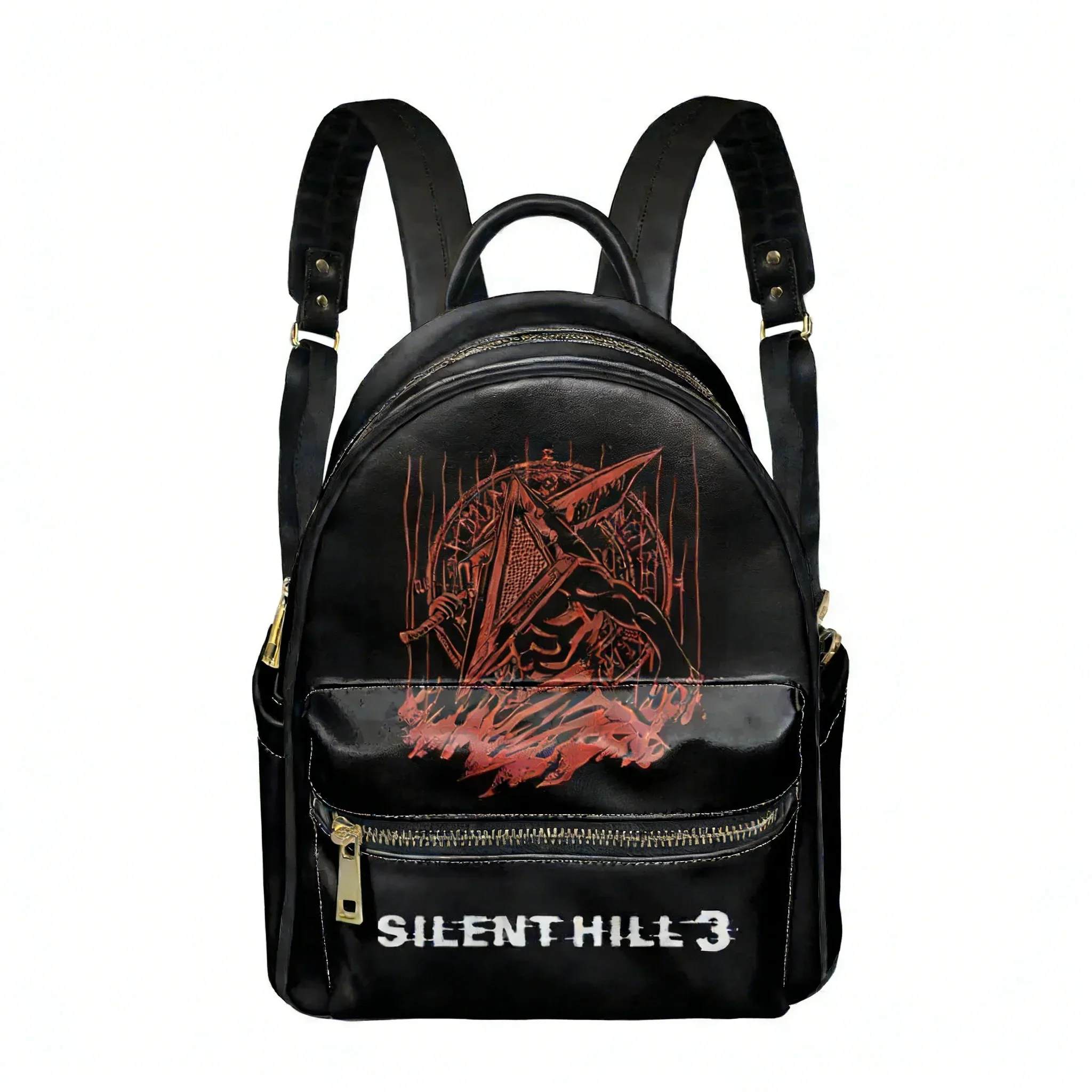 Silent Hill 3 Backpack Womens Mens Knapsack Custom Text Image Double Shoulder Bag Business Travel Bookbag Rucksack Gift Daypack
