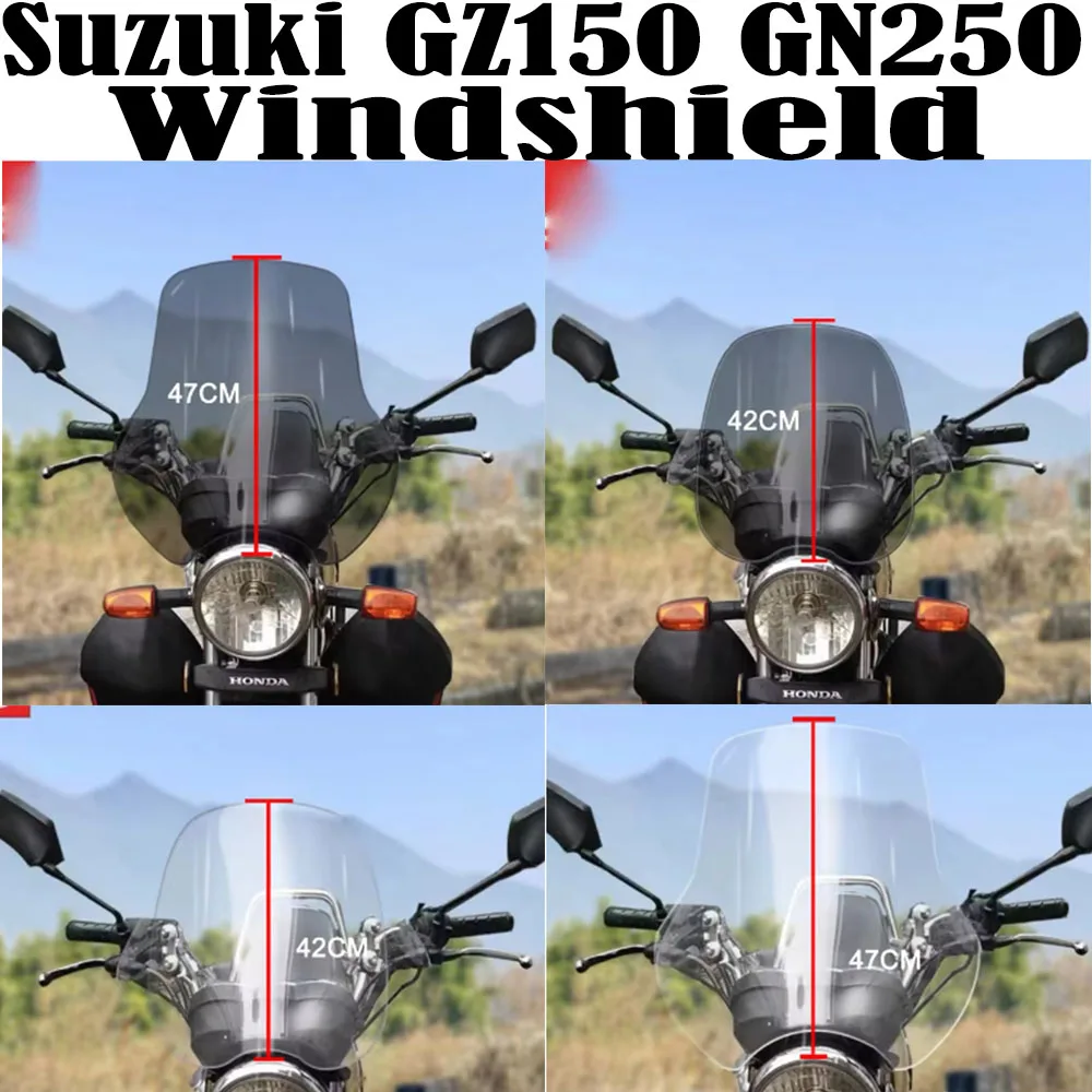 Fit Suzuki GZ150 GN250 PC Material Modified Motorcycle Windshield Windscreen New