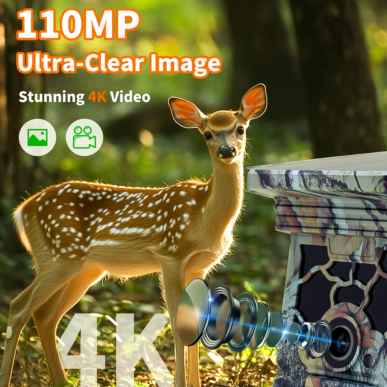 RD7020WF กล้องดักถ่ายสัตว์ป่า - Trail Camera Solar Panel Powered บทวิจารณ์และราคา