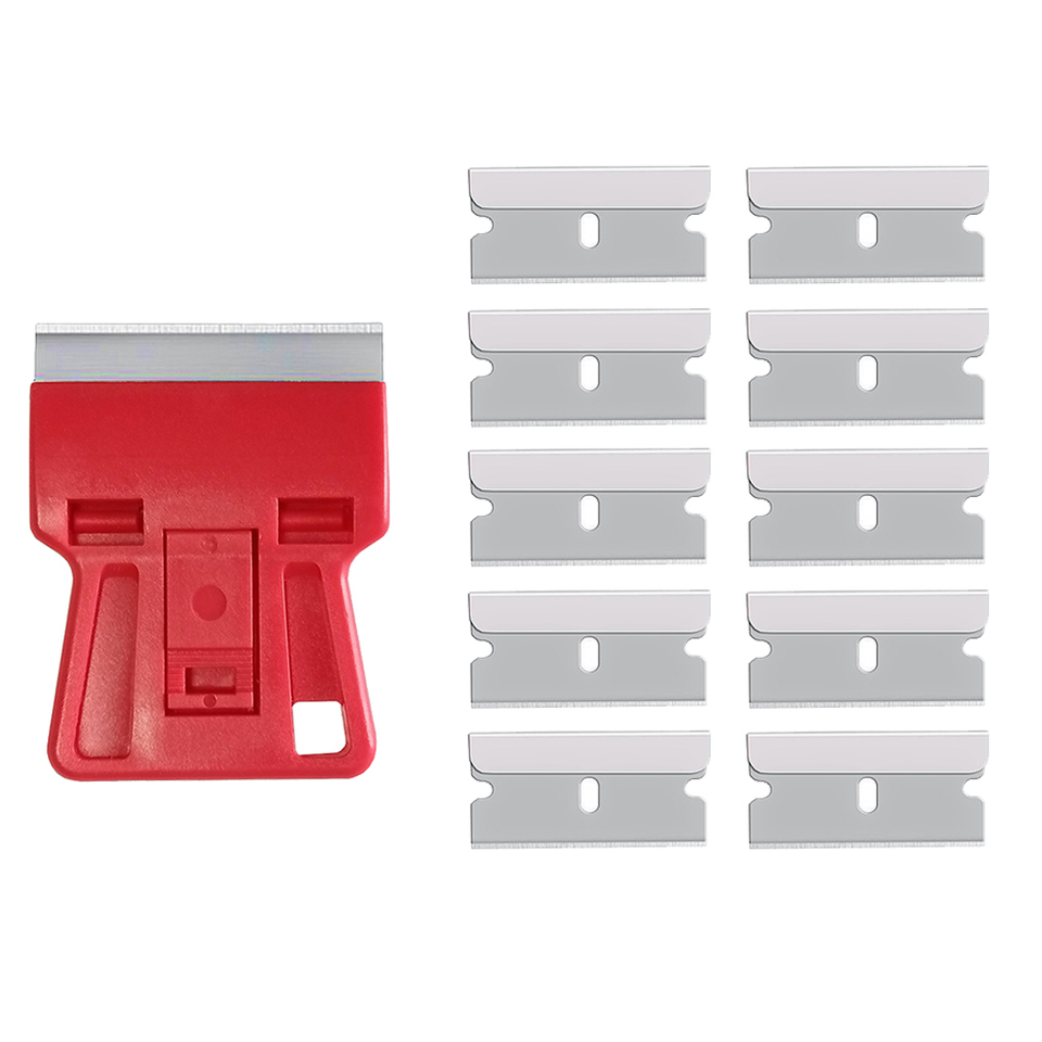  Glass Scraper Ceramic Hob Oven Metal Blade Car Cleaner Glue Sticker Remover Household Cleaning Tool Shovel Dirty Squeegee E18 