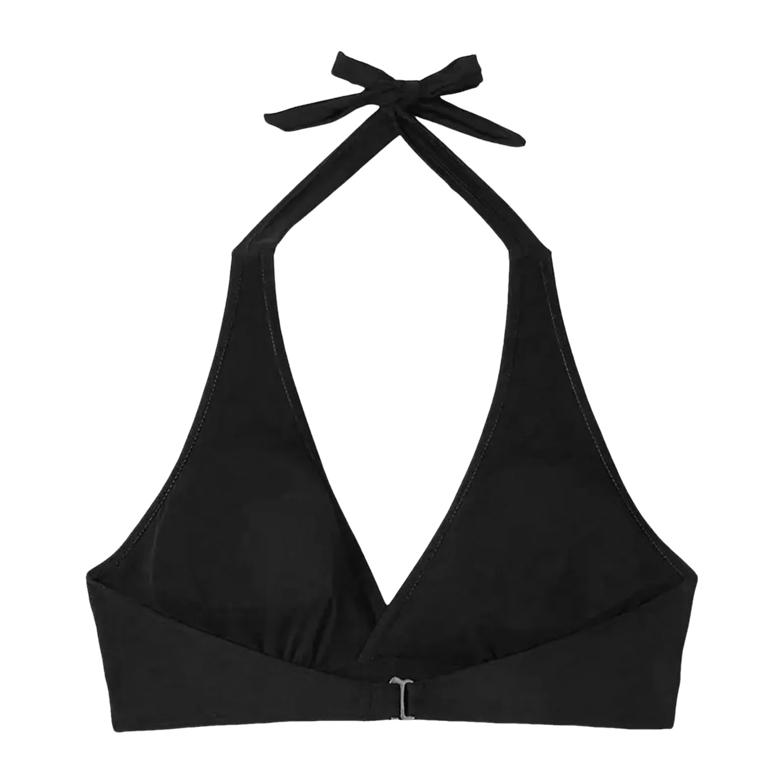 Jednokolorowe damskie bikini Top Push Up Kostiumy kąpielowe Halter Strój kąpielowy Top 2024 Nowe letnie stroje kąpielowe Bikini Top Odzież damska